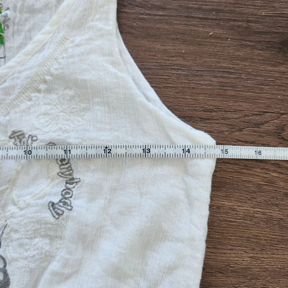 Desigual Boho Embroidered Maxi Dress 36 White Coastal Resortwear Beach Party - Picture 8 of 10